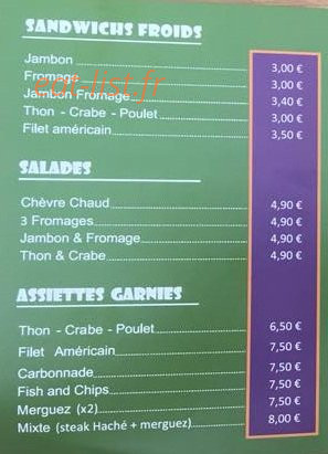 Friterie Du Splendid — carte page 4