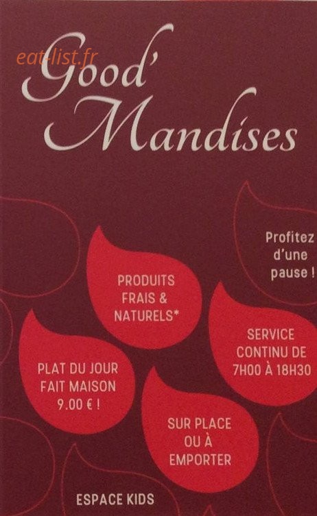 Good'mandises — carte page 1