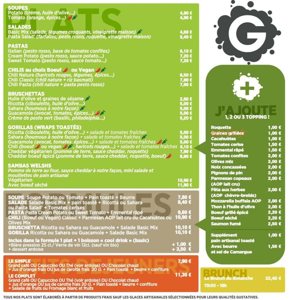 Gorilla — carte page 1