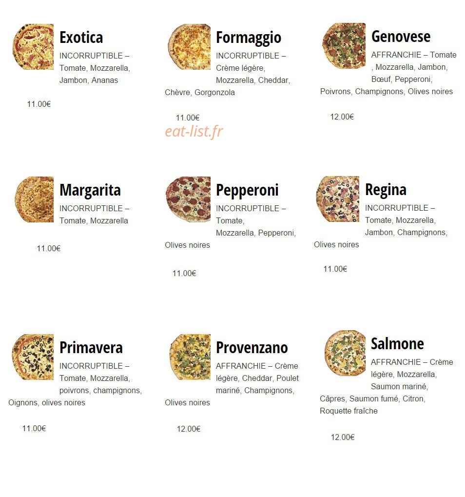 Graziano Pizza — carte page 3
