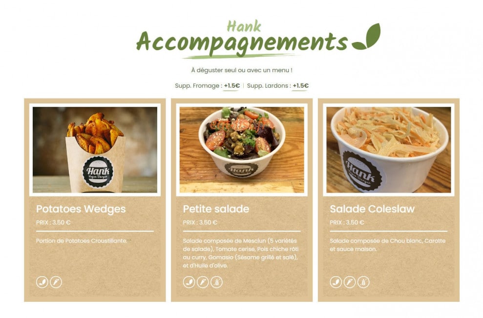 Hank Burger — carte page 3