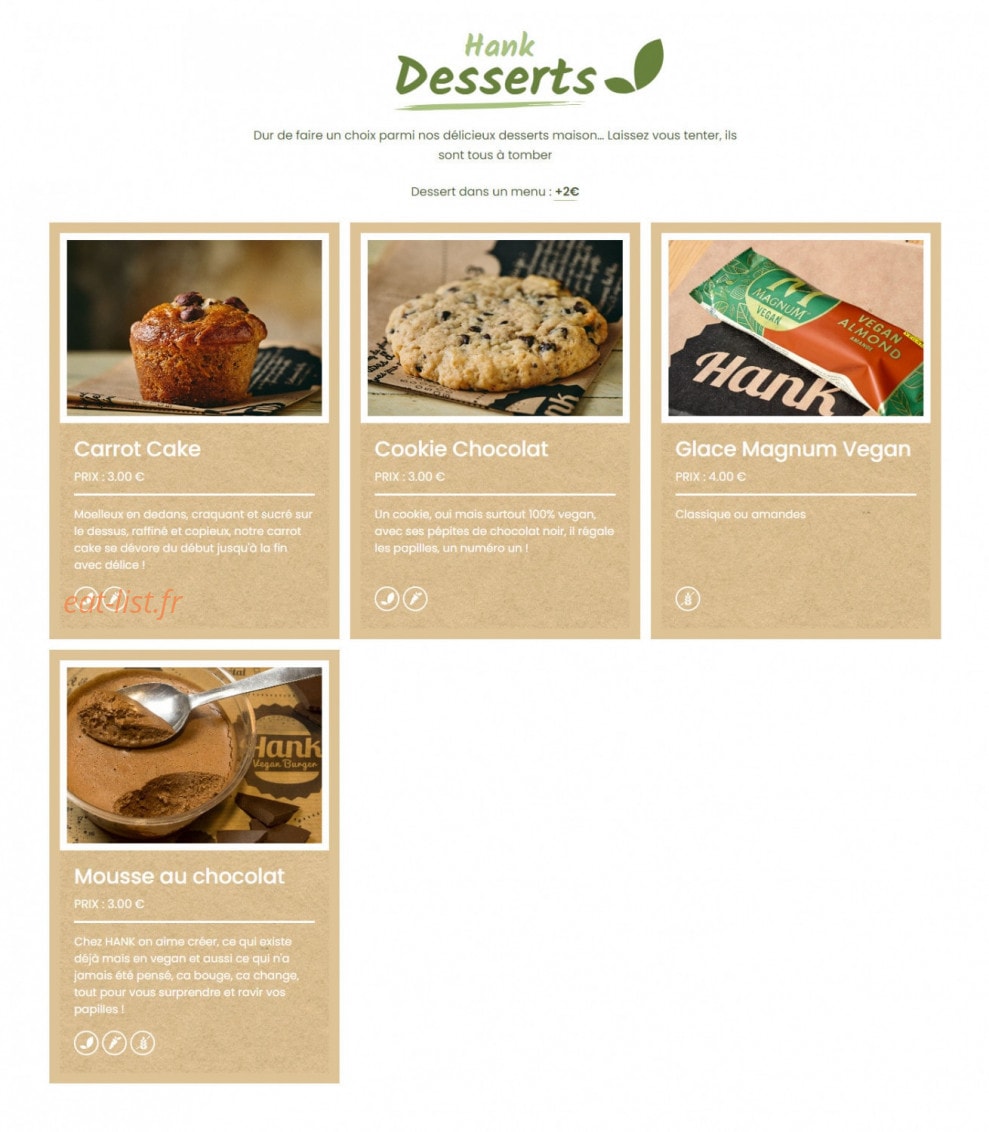 Hank Burger — carte page 5
