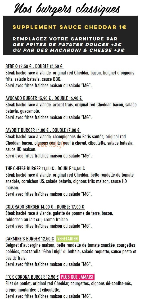 HD Diner — carte page 3