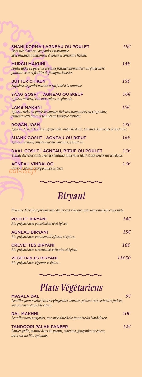 Indian House — carte page 2