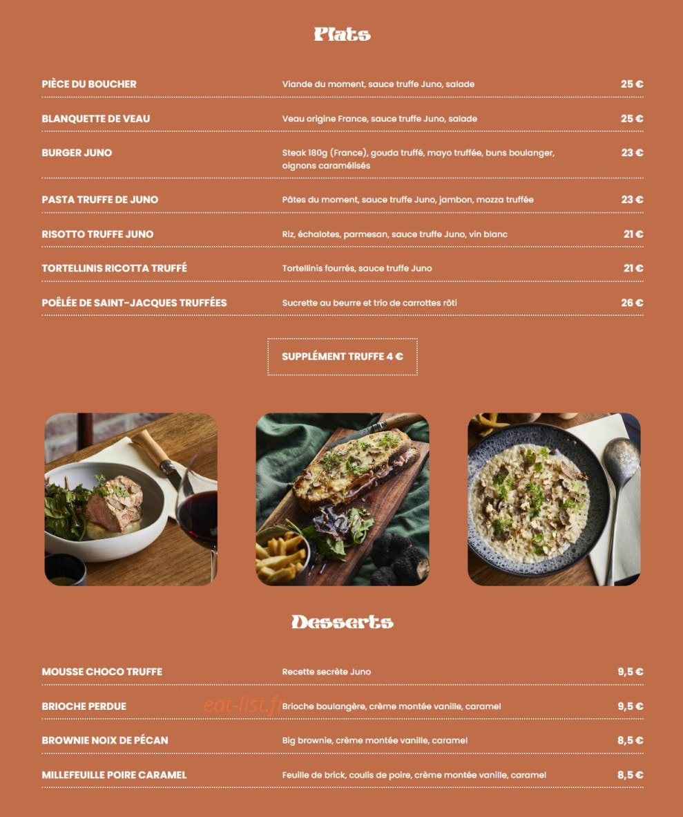 Juno Truffe — carte page 2