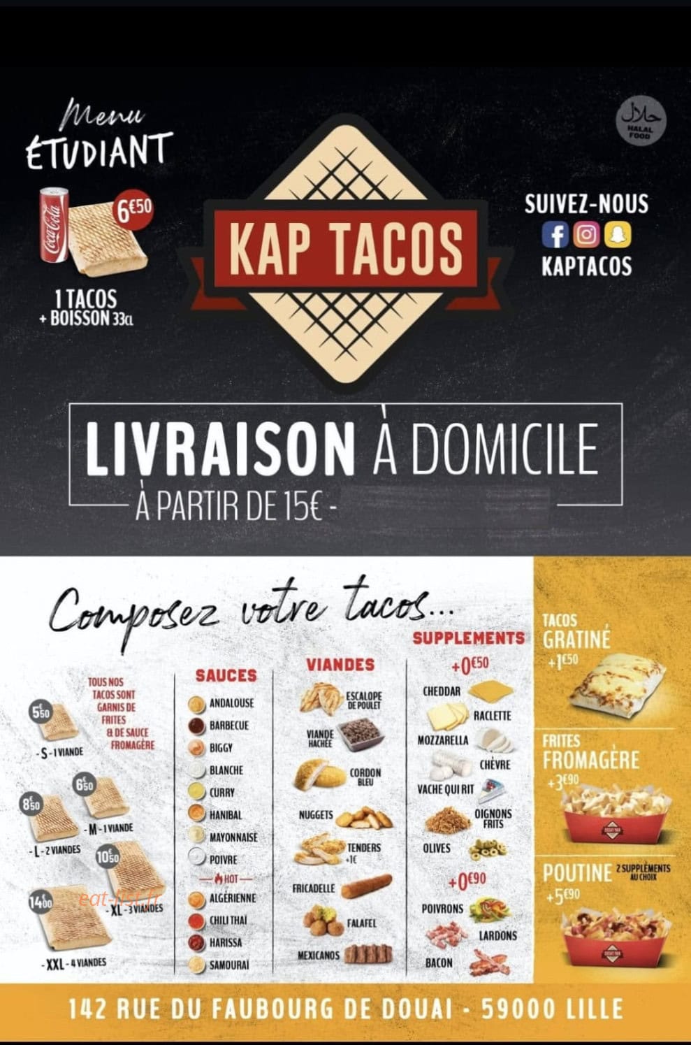Kap tacos — carte page 2