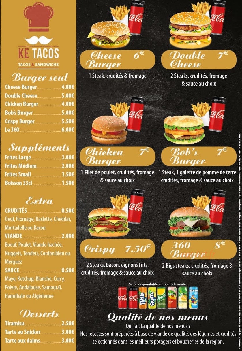 Ke Tacos — carte page 2