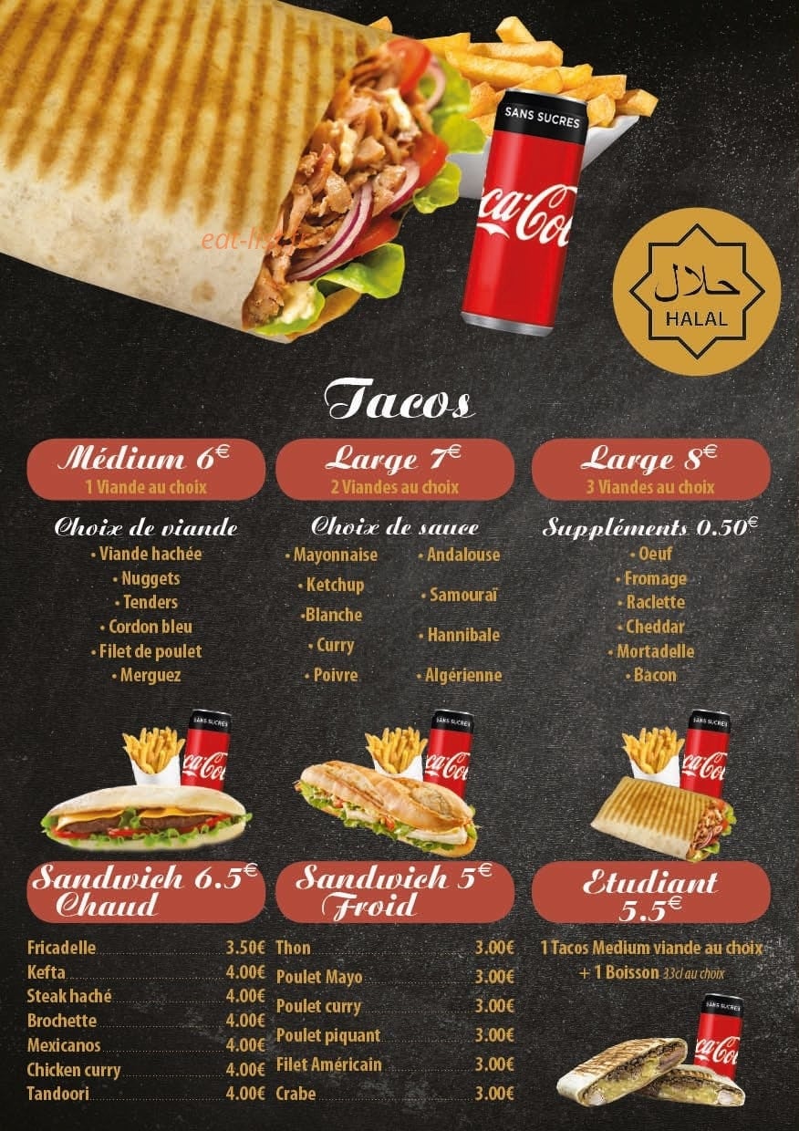 Ke Tacos — carte page 1
