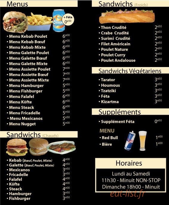 Kebab Celine — carte page 2