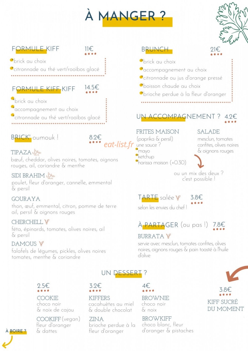 Kiff Kiff — carte page 1