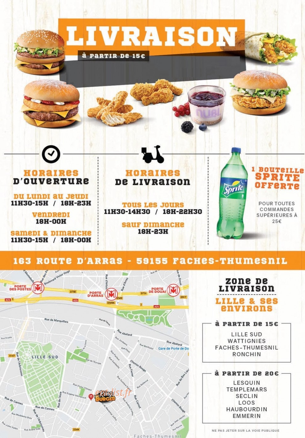 King Burger — carte page 4