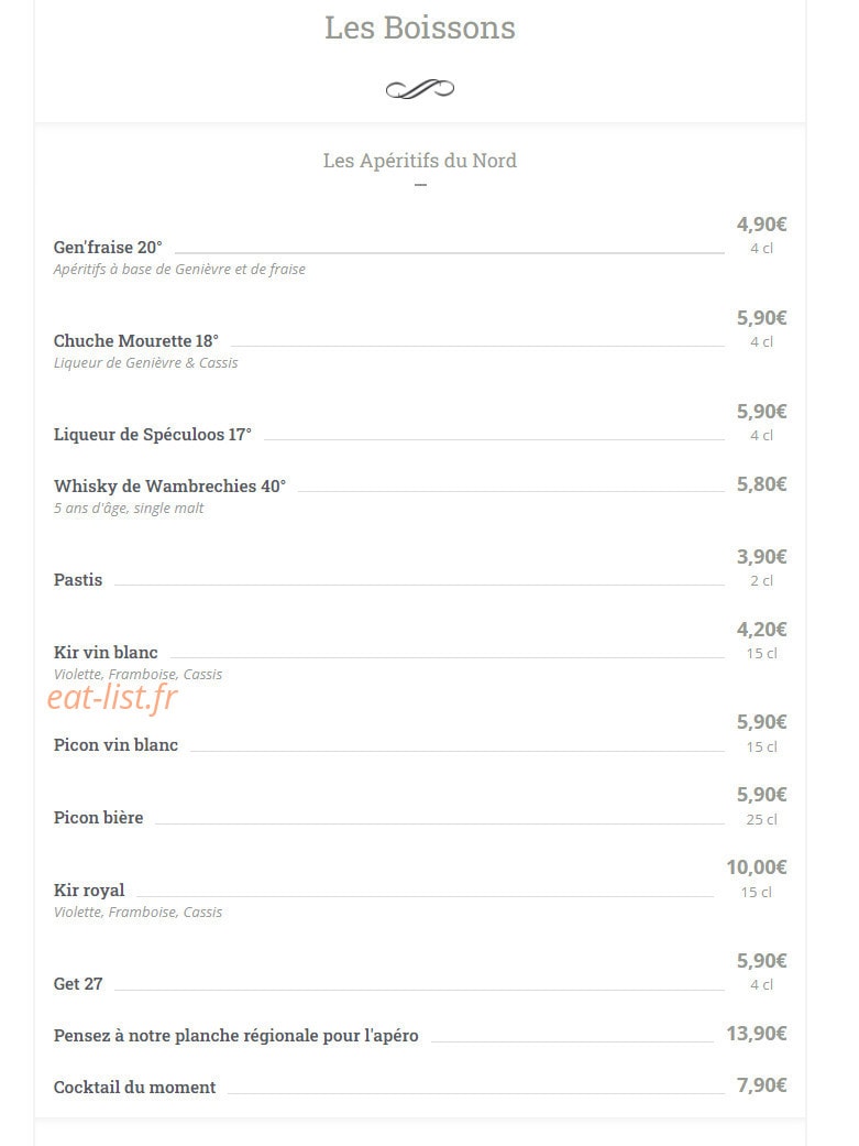 L'estaminet de Gand — carte page 3