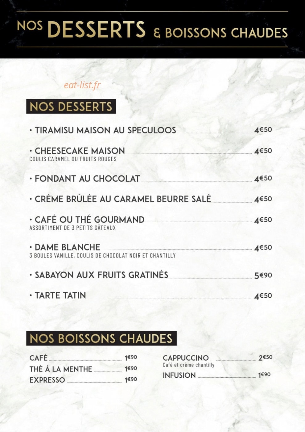 L’eveil des Sens — carte page 9