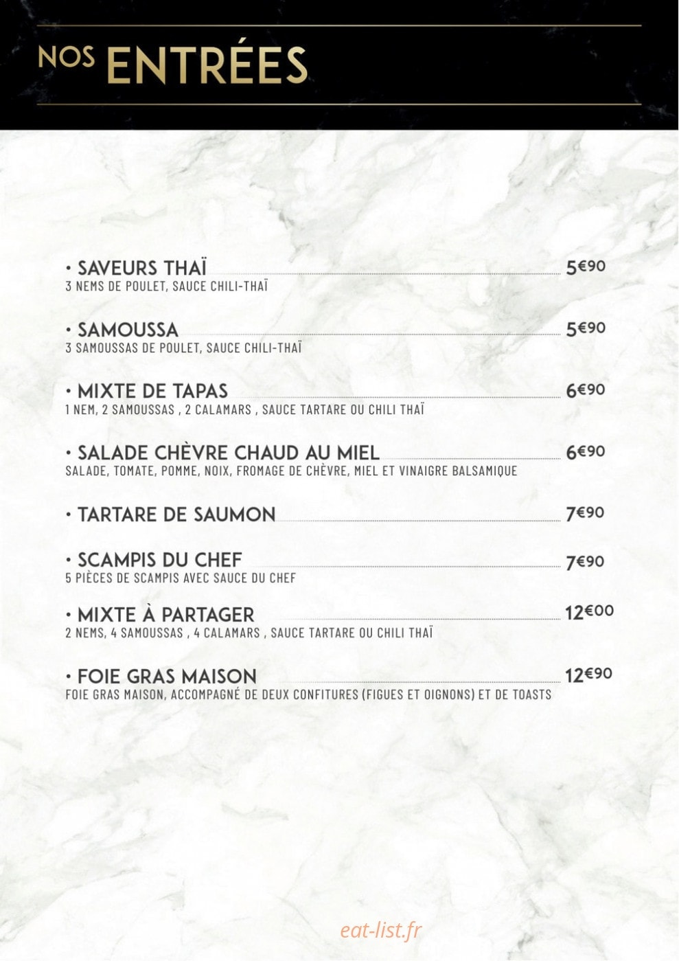 L’eveil des Sens — carte page 3