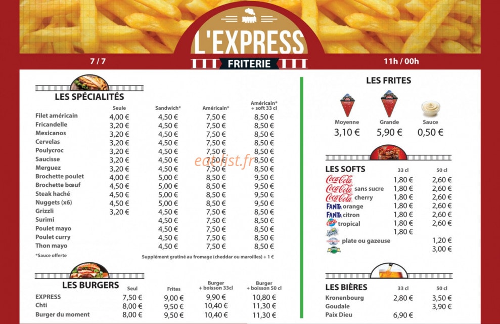 L'express — carte page 1