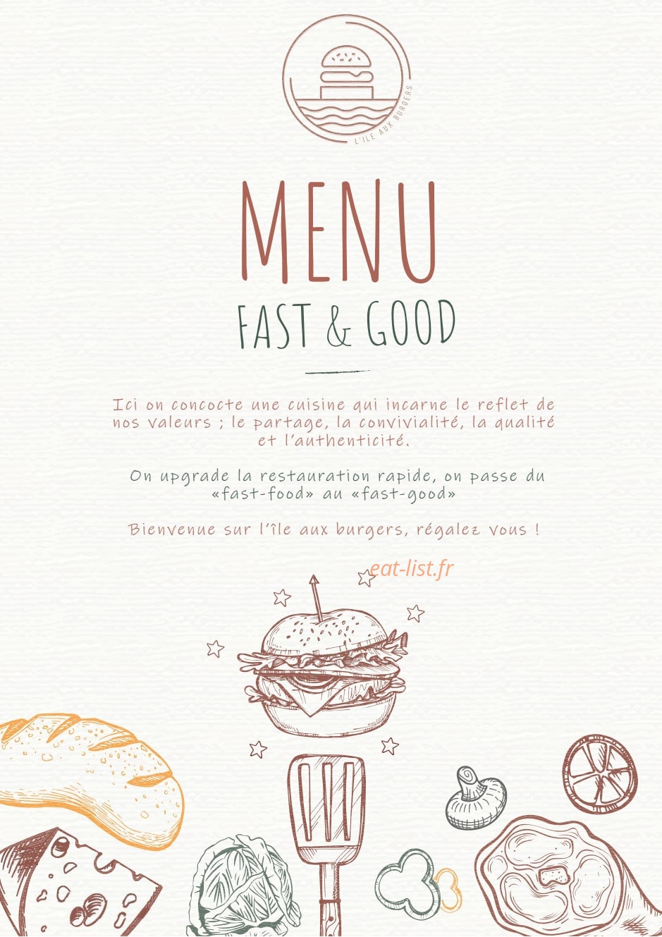 L'île aux burgers — carte page 1