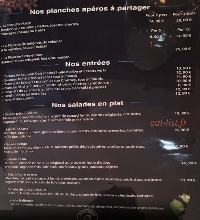 L'Indigo — carte page 1