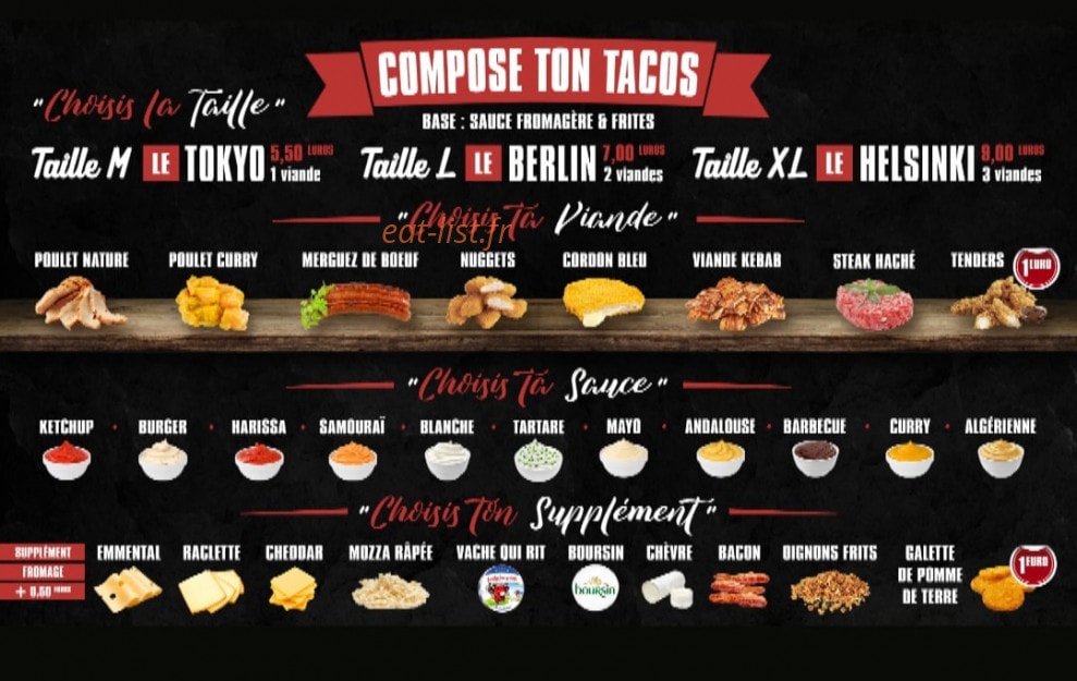 La Casa des Tacos — carte page 1