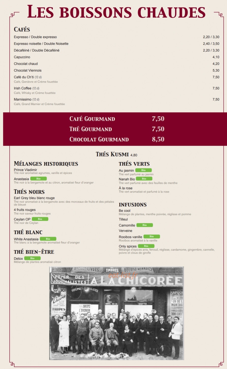 La Chicoree — carte page 7