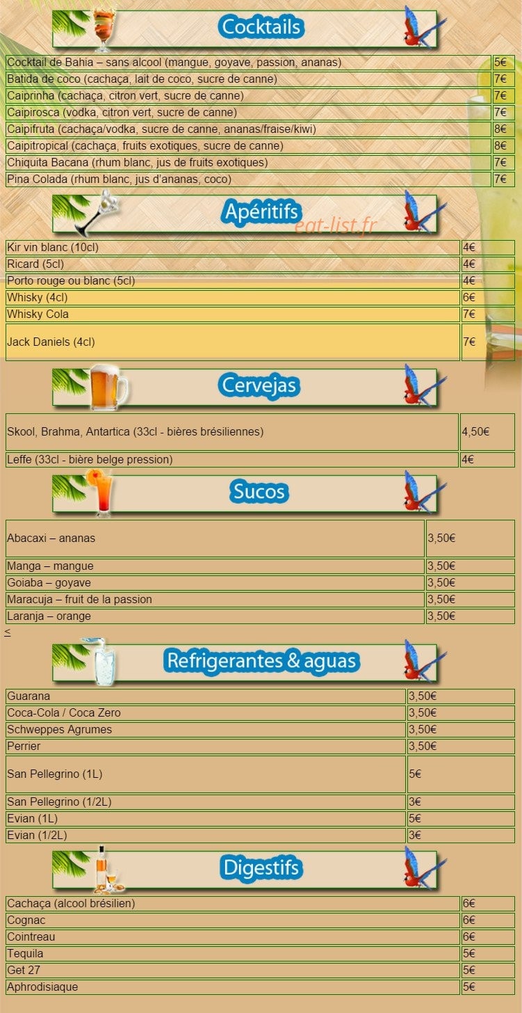 La Chiquita Bacana — carte page 3