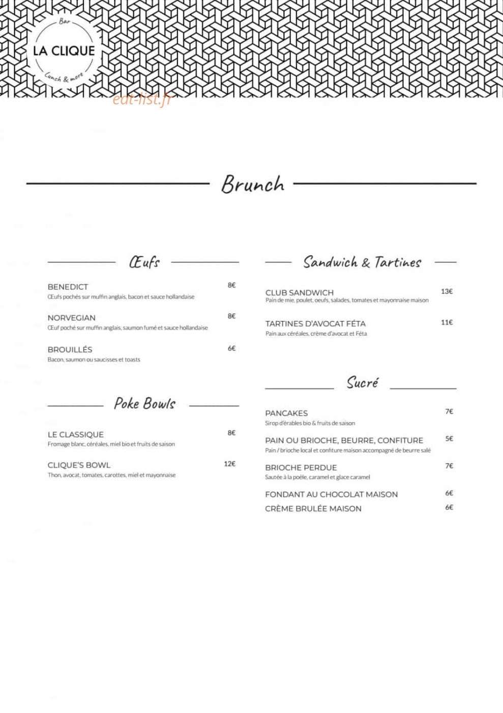 La Clique — carte page 1
