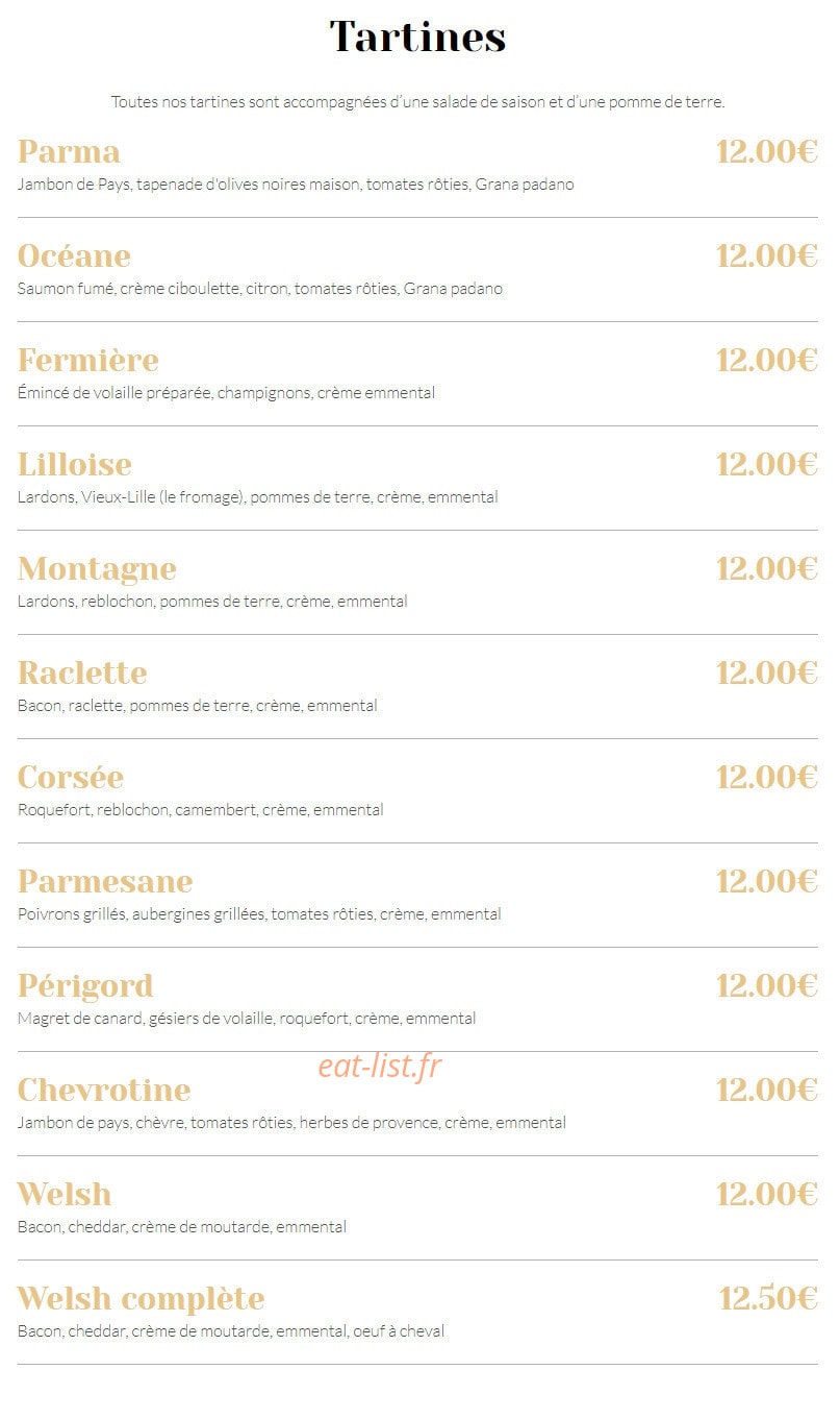 La crêperie du Sébasto — carte page 5