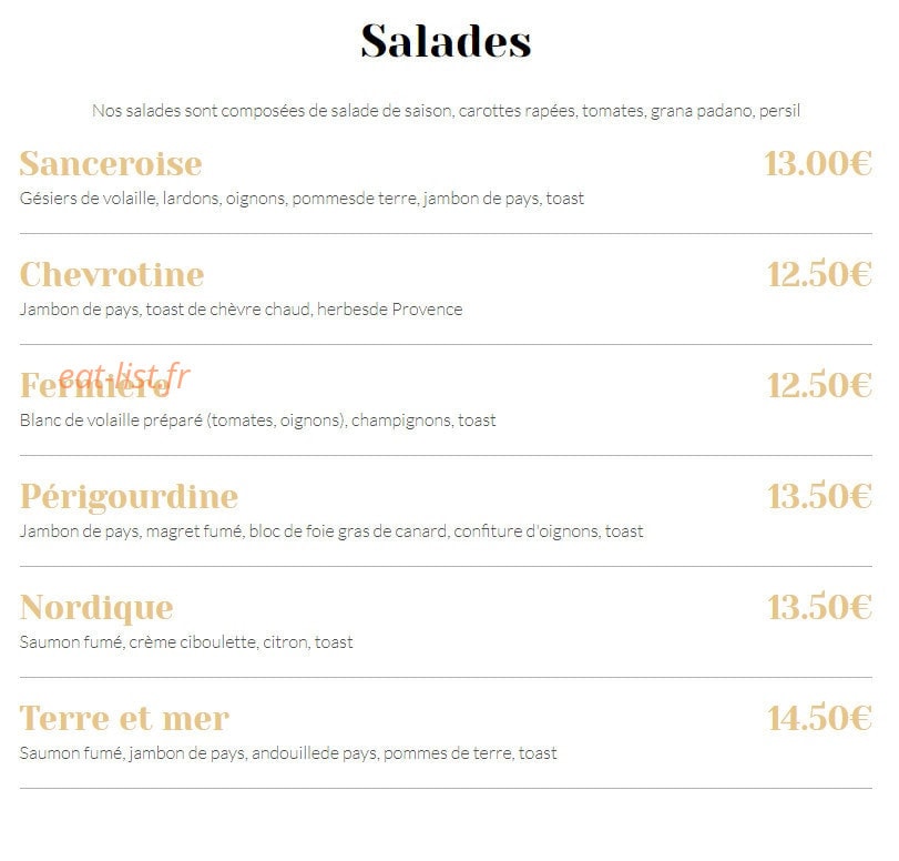 La crêperie du Sébasto — carte page 4