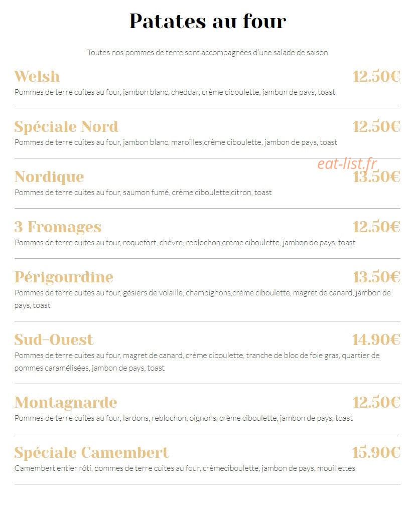 La crêperie du Sébasto — carte page 3