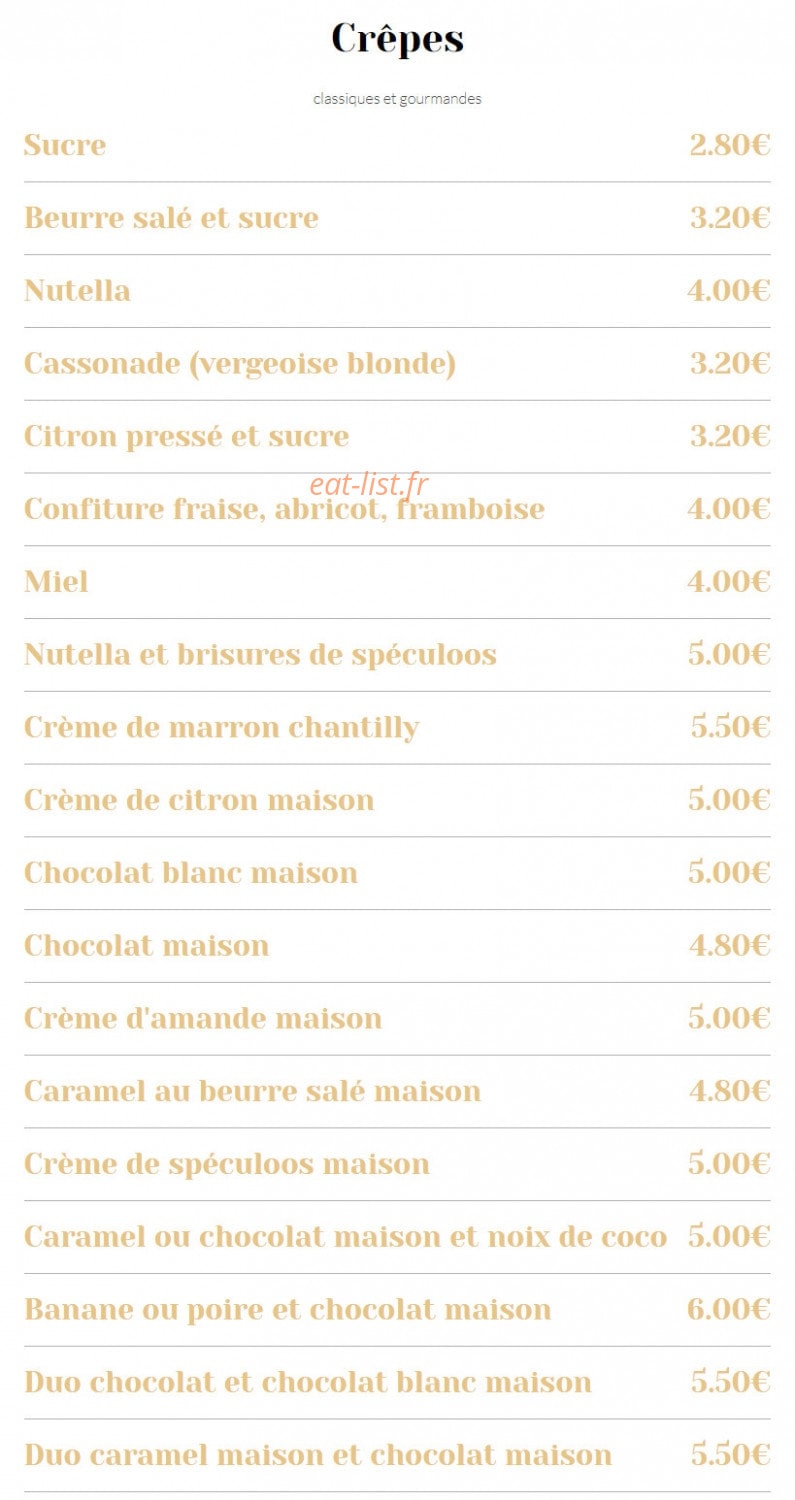 La crêperie du Sébasto — carte page 6