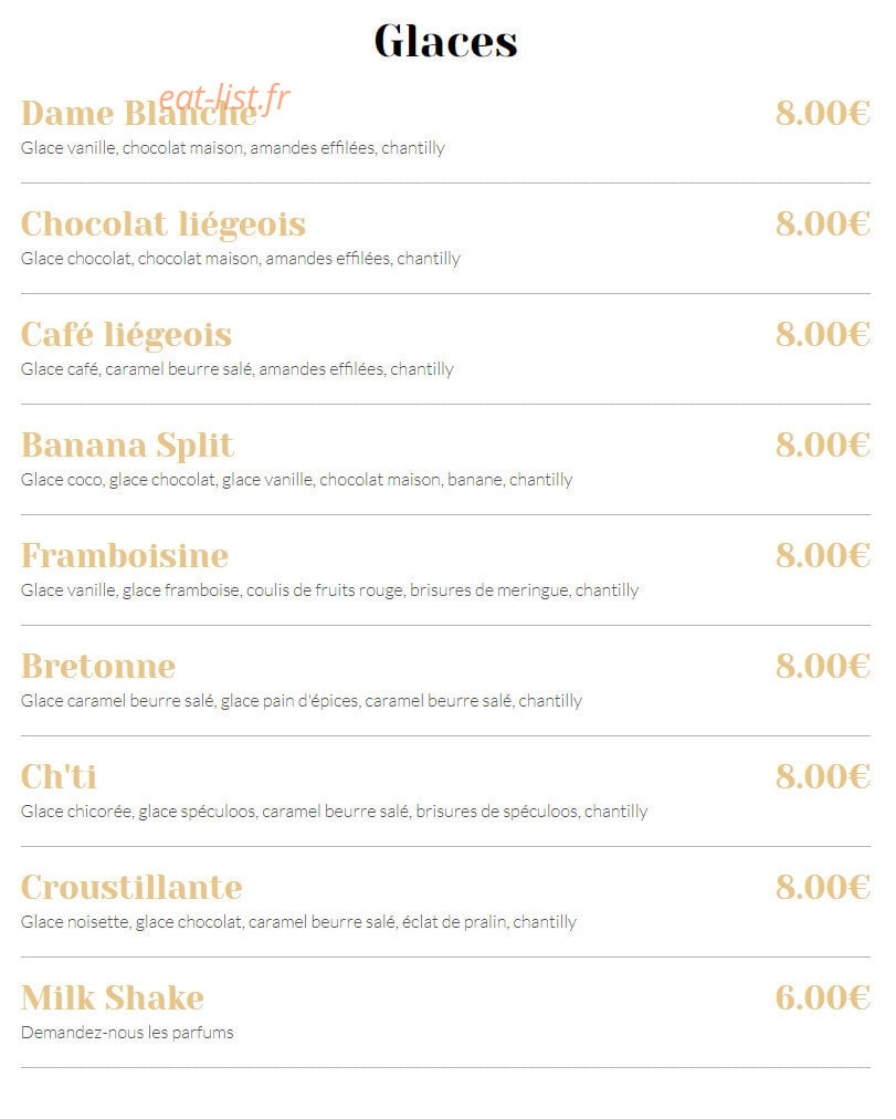 La crêperie du Sébasto — carte page 10