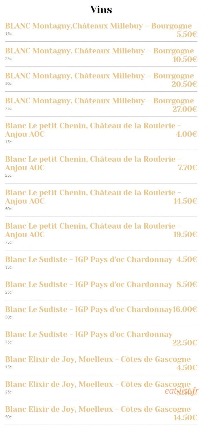 La crêperie du Sébasto — carte page 16