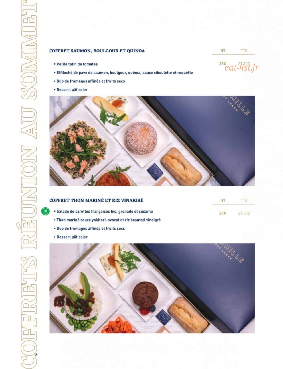 La Famille Finest Lunch — carte page 8