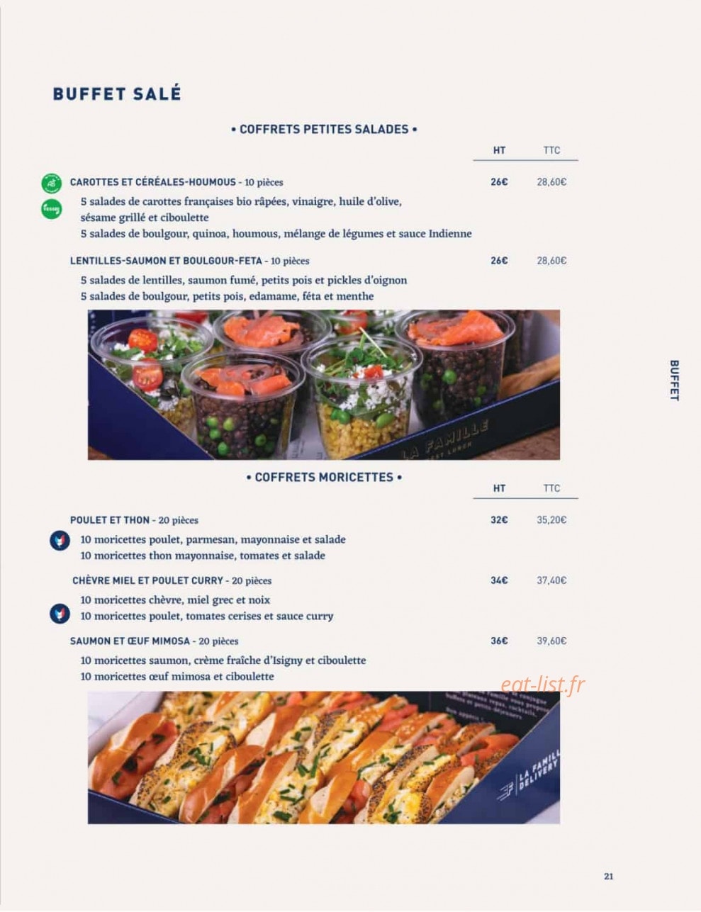 La Famille Finest Lunch — carte page 19