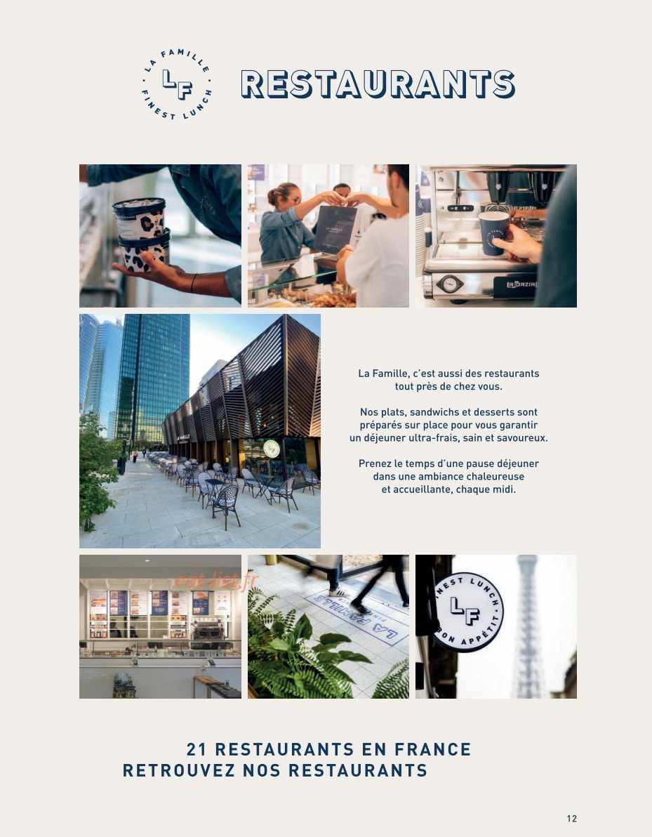 La Famille Finest Lunch — carte page 10