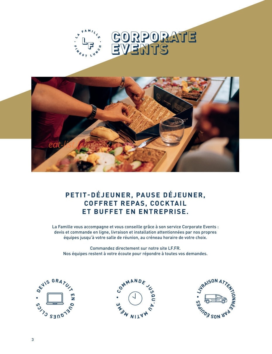 La Famille Finest Lunch — carte page 2