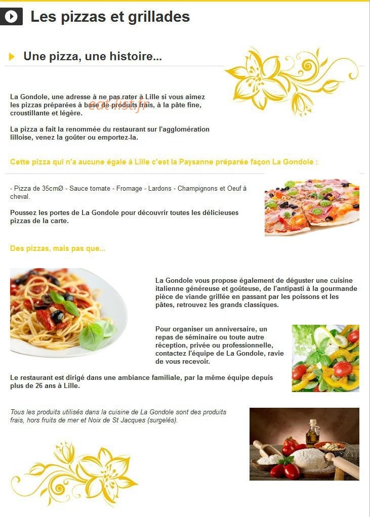La Gondole — carte page 2