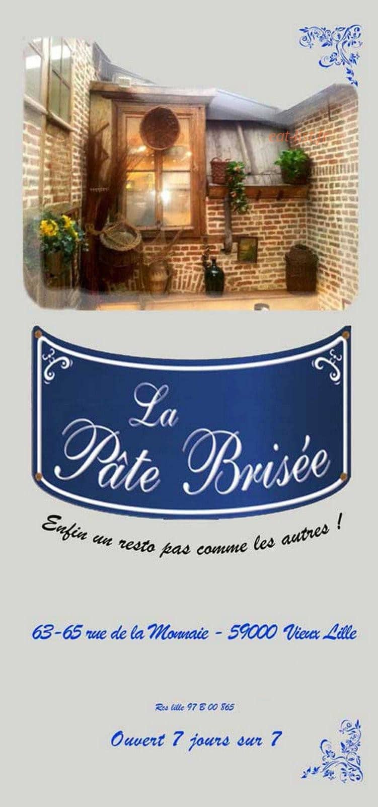La Pâte Brisée — carte page 1