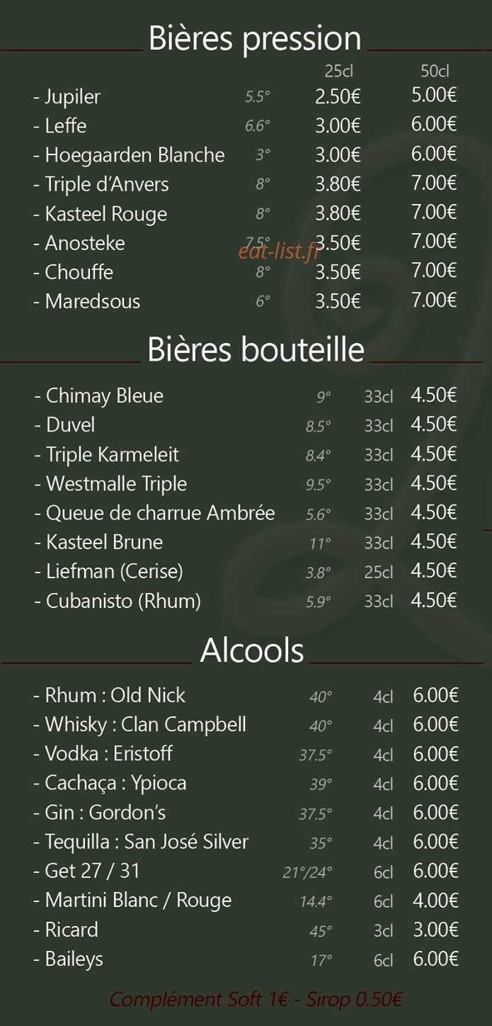 La Petite Loge — carte page 3