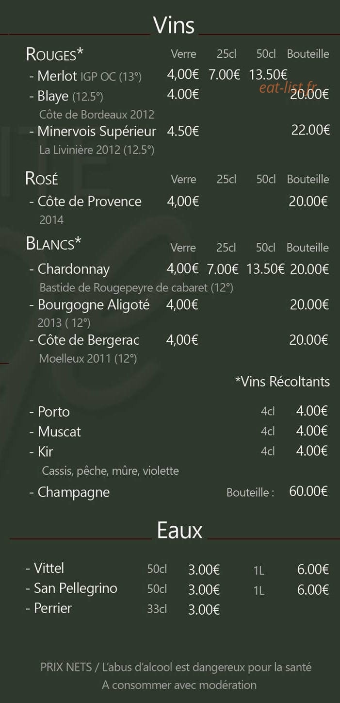 La Petite Loge — carte page 5