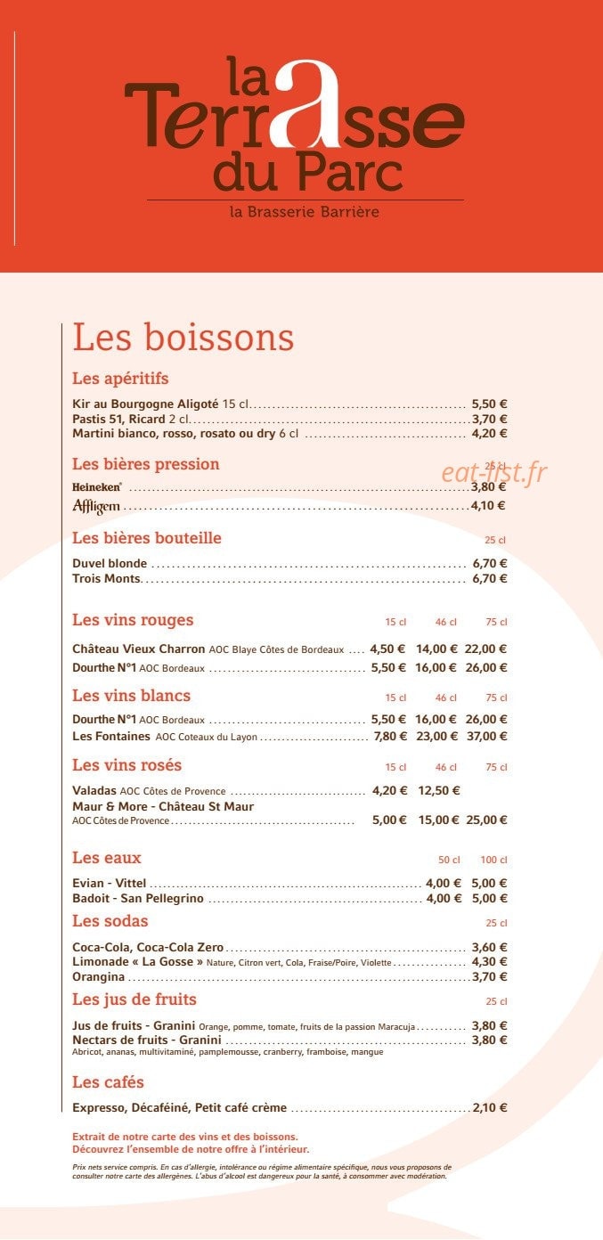 La Terrasse du Parc — carte page 3