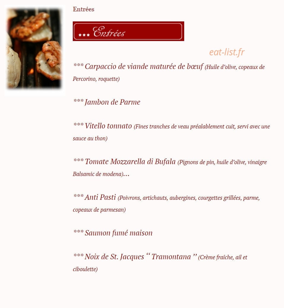 La Tramontana — carte page 2
