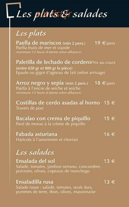Las Tapas — carte page 5