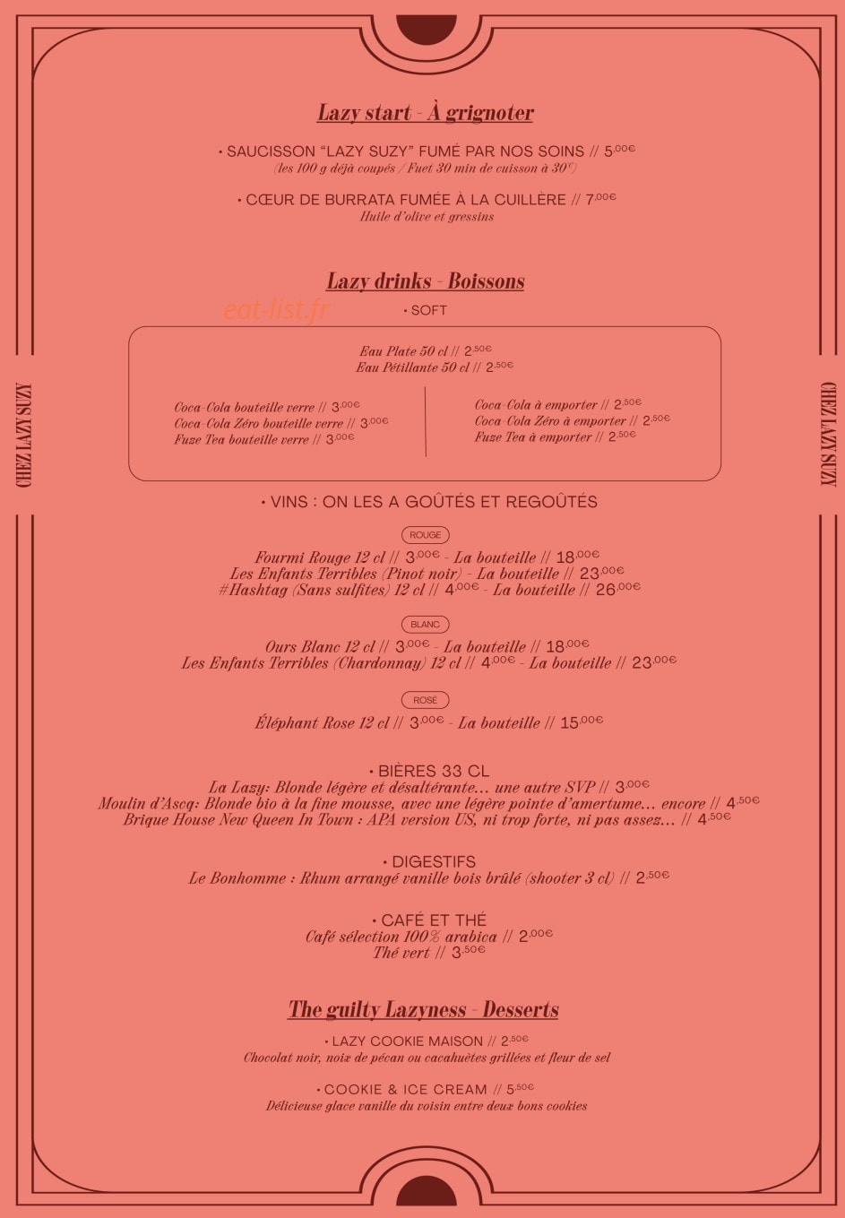Lazy Suzy — carte page 3