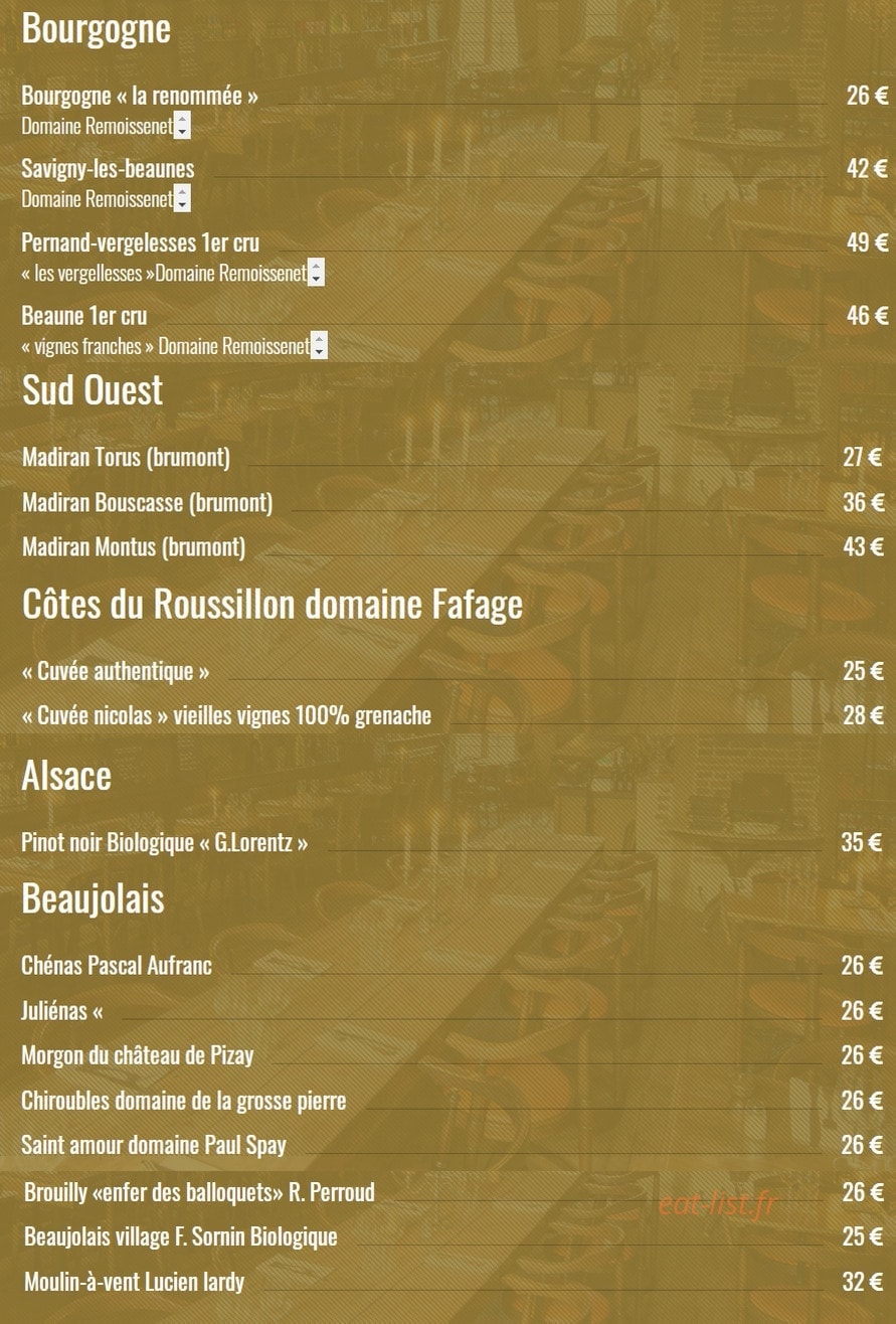 Le Barbue d'Anvers — carte page 5