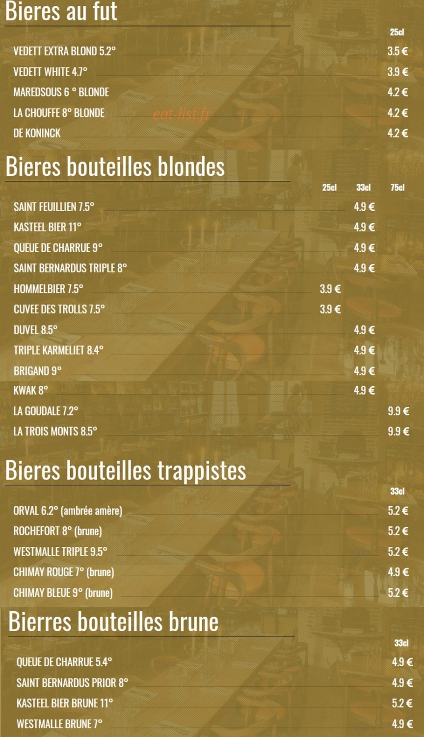 Le Barbue d'Anvers — carte page 2