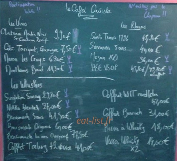 Le caf&diskaire — carte page 1