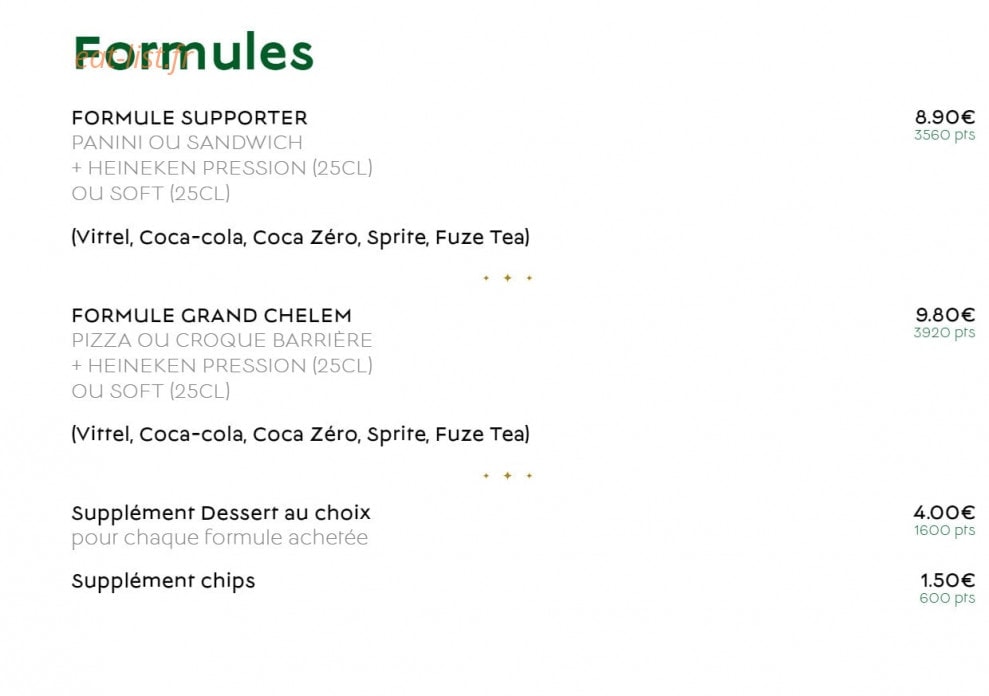 Le Café des Sports — carte page 2