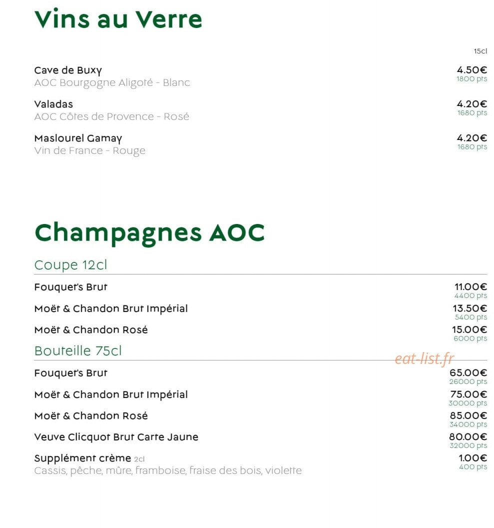 Le Café des Sports — carte page 7