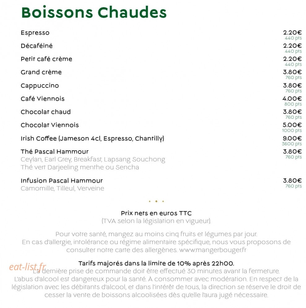 Le Café des Sports — carte page 9