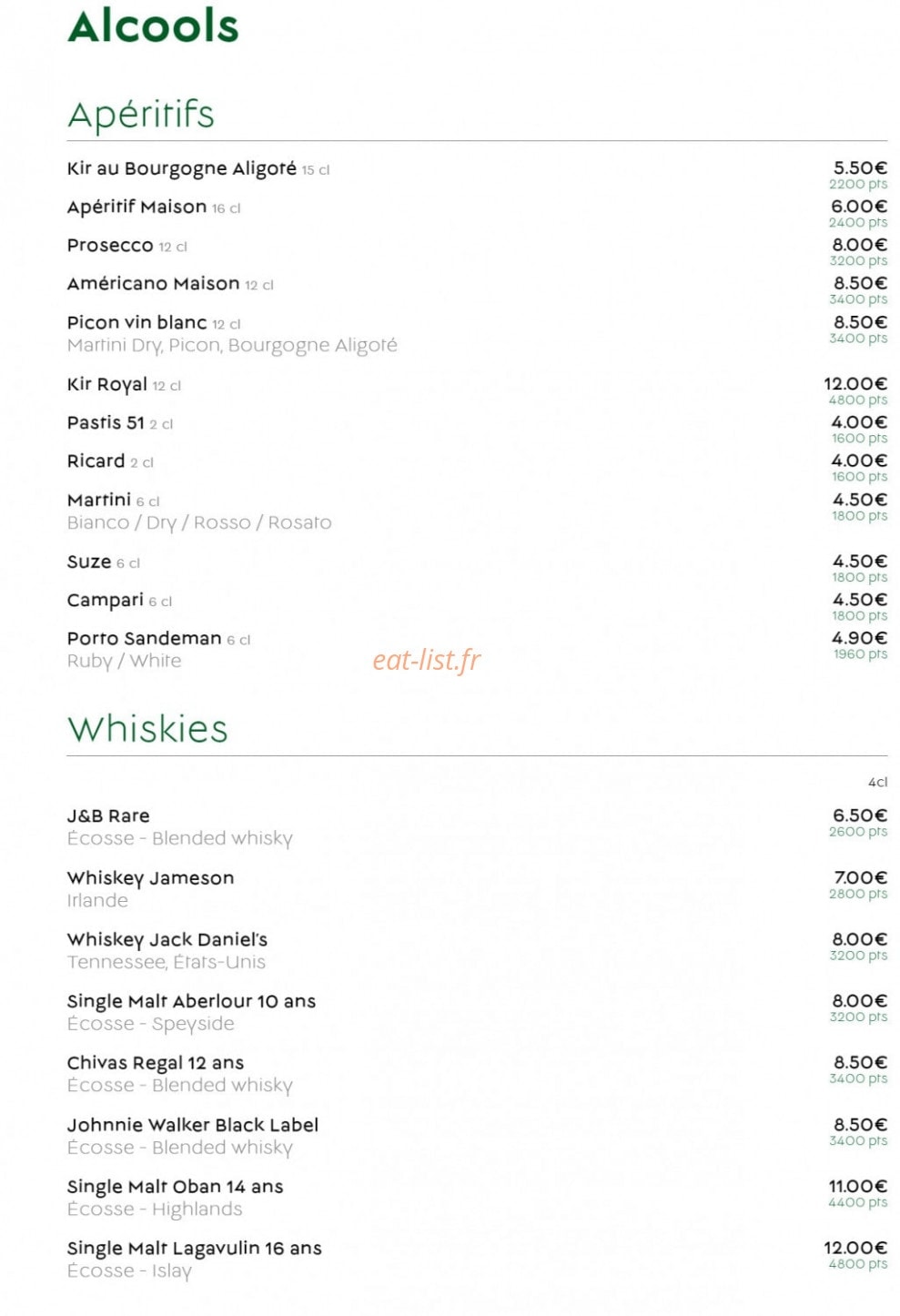 Le Café des Sports — carte page 3